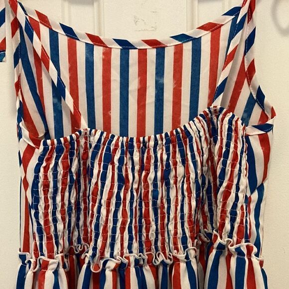 Mia Little Bella NWT Sun Dress with Tie Straps in Red, White & Blue Stripe. Sz S - Picture 5 of 9